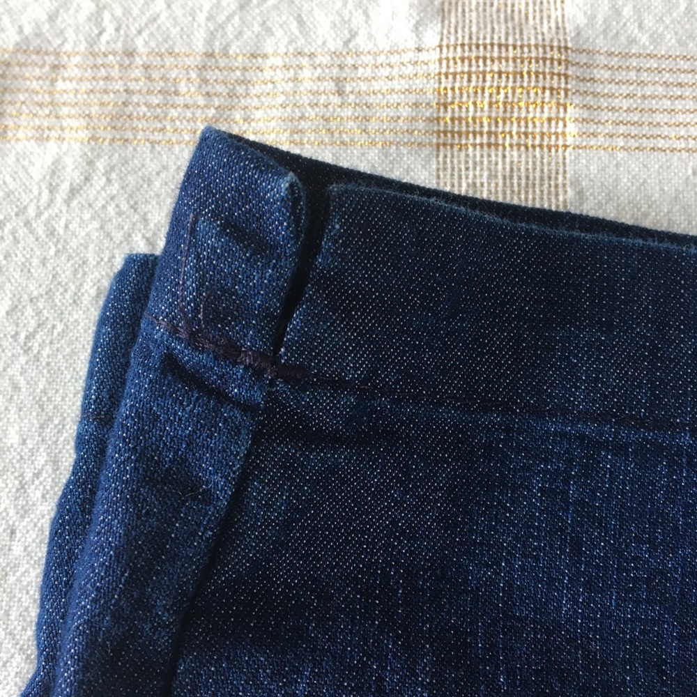 🎁2/$12 SZ16 WHITE STAG LIGHTWEIGHT BLUE DENIM ZIPPER FRONT 76% COTTON CAPRIS - Picture 9 of 13